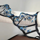 Black blue -bra only / XL