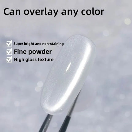 10ml Holographic Glitter Mirror Porcelain White Cat Eye Gel Polish Semi-permanent Enamels for Nails Supplies for Professionals