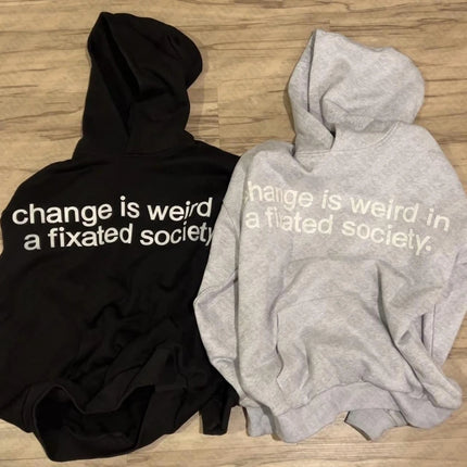 Y2K Style Goth Hooded Print Hoodie Retro Long Sleeve Loose Jacket Sweatshirt Emo Girls 2000s Outerwear Harajuku Casual Streetwea