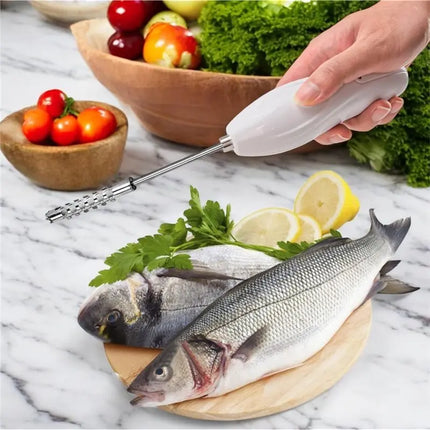 ASWUT-Corer Tool Portable Vegetable Corer Cordless,Electric Scraping Scale Machine With 2 Cutter,Stainless Steel Fruit Digging