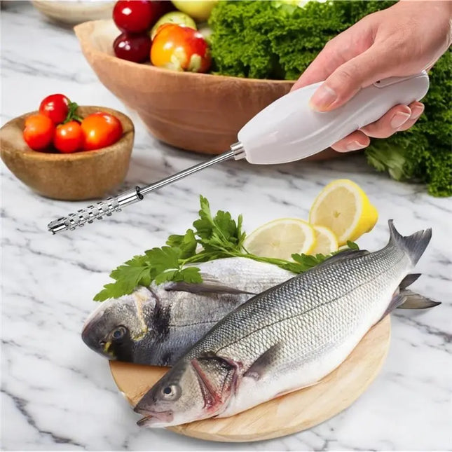 ASWUT-Corer Tool Portable Vegetable Corer Cordless, Electric Scraping Scale Machine With 2 Cutter, Stainless Steel Fruit Digging