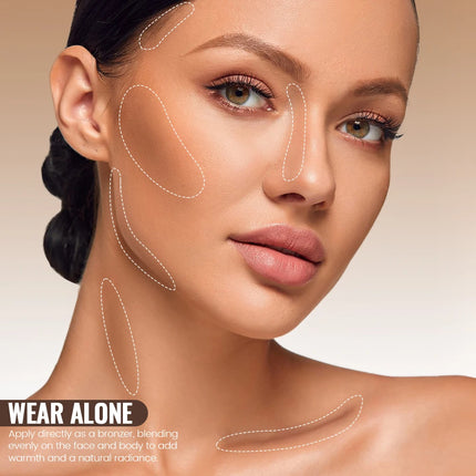 Waterproof Contour Cream，Moisturizing & Easy-to-Blend Contour Cream， Defined Facial Features With Buildable Coverage