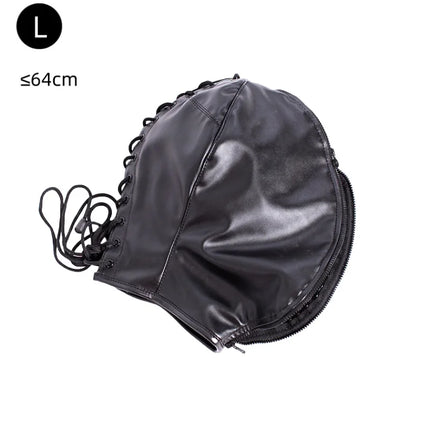 Luxury Upper Body Binding Harness Glove with Fetish Opaque Double Layer Bondage Hood for Couple Sensory Deprivation Sex Toy Kits