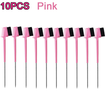 Beauty Supply Rat Tail Comb 3N1 Stainless Steel Pintail Styling Combs Carbon Fiber Heat Resistant Teasing Combs 10Pcs Bulk