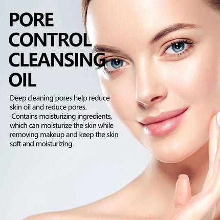 Cleansing Oil Blackhead Remover Acnes Shrink Pores Deep Cleanser Oil Control Gentle Exfoliation Soften Skin Makeup Removal Oil ﻿