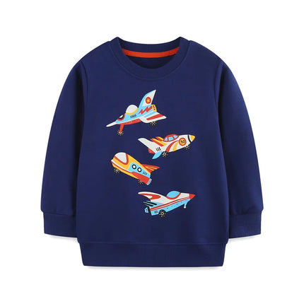 Jumping Meters 2-7T New Design Cotton Boys Sweatshirts Dinosaurs Children's Sport Shirts Long Sleeve Kids Autumn Spring Clothes