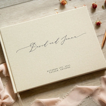Custom Linen Guest Book Engagement and Anniversary Scrapbook Wedding Polaroid Photo Album Wedding Keepsak Wedding Reception