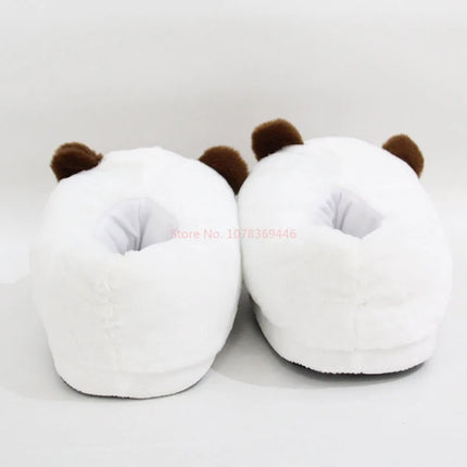 New Panda Bubu And Yier Plush Slippers Cartoon Panda Indoor Couple'S Warm Cotton Slippers Autumn And Winter Gift
