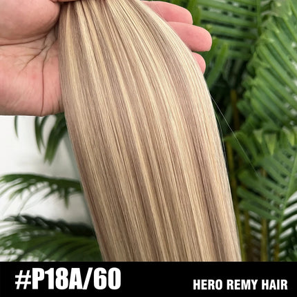 Hero Remy Hair Genius Weft Real Remy Human Hair Extensions Natural Straight Flex Hair Weaves Invisible Weft Hair 16-24 inch 50g