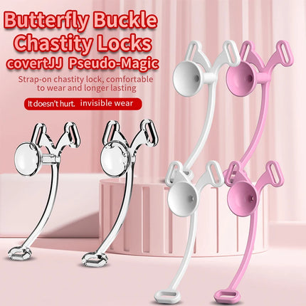 Sissy Chastity Cage Upgrade FUFU Clip Inverted Chastity Men Chastity Belt Bondage Device Flat Penis Erotic Sextoy Male To Female