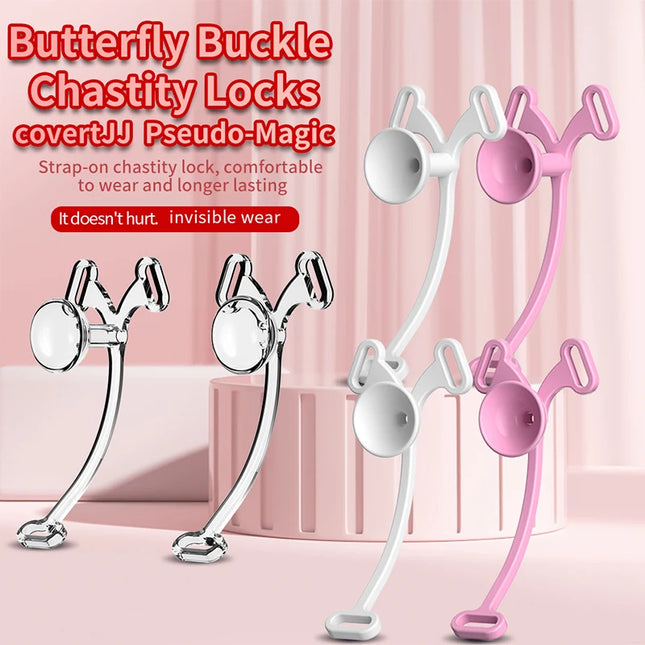 Sissy Chastity Cage Upgrade FUFU Clip Inverted Chastity Men Chastity Belt Bondage Device Flat Penis Erotic Sextoy Male To Female