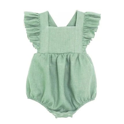 Floral Summer Baby Girl Playsuit Short Sleeve Cotton Baby Girl Romper Newborn Baby One-piece