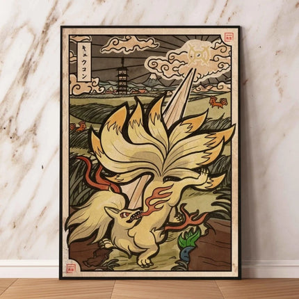 Hot Selling Pokemon Gyarados Classic Anime Posters Canvas Wall Art Modern Home Living Room Decoration Paintings Friends Gifts