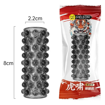 Men's Silicone Penis Sleeve Cock Ring, Delay Ejaculation Enhancer, Erection Support Adult Couples Sex Toy