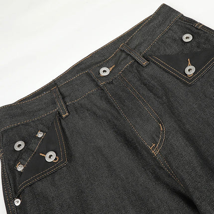 Men High Street Fashion Multi-Pocket Loose Casual Wide Leg Cargo Jeans Women Y2k Streetwear Denim Baggy Jeans Pants Trousers