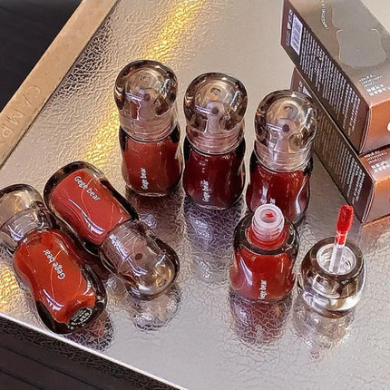 Gege Bear 5ml Crystal Gloss Lip Tint Hydrating Mirror-Gloss Finish Youthful Plumping Effect Autumn Winter Collection