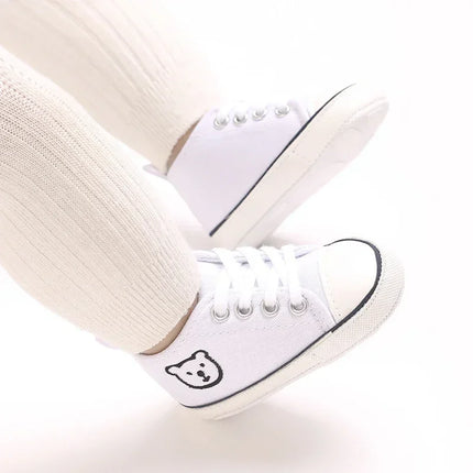 Baby Canvas Classic Sports Shoes Newborn Boys and Girls Printed Star First Walkers Shoes Infant Anti slip Baby Shoes