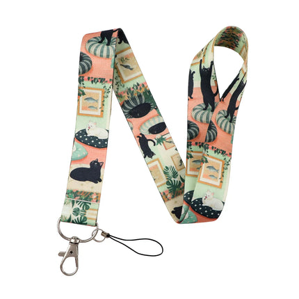 Cute Cartoon Cat Duck Neck Strap Lanyards For Keychain ID Credit Card Pass Animal Hang Rope Cell Phone Charm Accessories