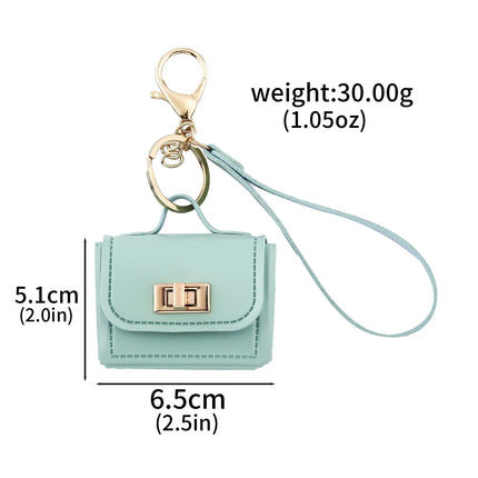 Mini Leather Openable Small Bag Keychain Pu Leather Hand Strap Coin Purse Accessories Pendant Mobile Phone Bag Jewelry Gift