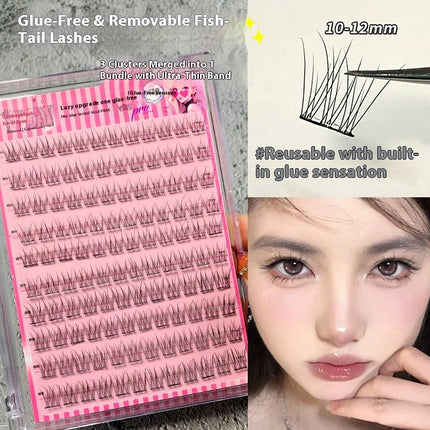 No Glue Needed False Eyelashes Lower Lashes Wispy Cat Eye Lashes Voluminous Fluffy Natural Look Daily Wear Easy to Apply