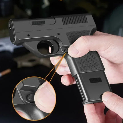 Pistol Style Lighters with 3 Cigarette Case Jet Turb Lighter Gas Lighter Capacity 10PCS Windproof Cigar Lighter Gadgets for Men