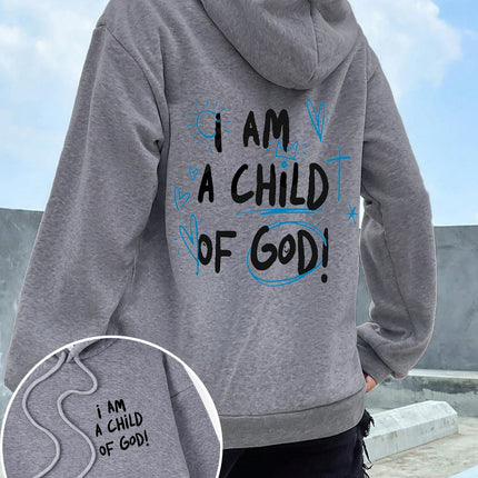 I Am A Child Of God Women Hoodie Street Casual Hooded Cartoons fur-liner Woman Hoodies S-XXL Pullover Clothing