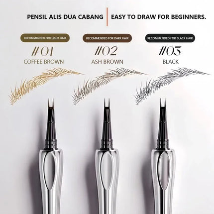 [Limited-Time Promotion] Two-pronged eyebrow pencil, waterproof and long-lasting, prevents smudging, natural makeup effect