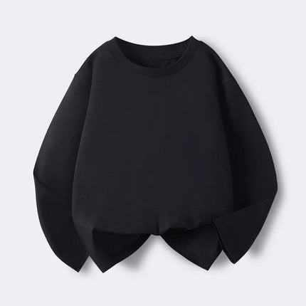 Girls Boys Long Sleeve T-Shirts Casual Kids Pure Cotton O-neck Solid Tee Tops Spring Blouse T Shirt for Teens Girl Clothes 3-14Y