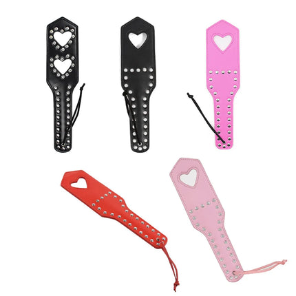 42cm PU Rivets Fetish Bondage Sexy Whip Flogger Bdsm Sex Toys For Couples Spanking Paddle Sexy Policy Knout Adult Cosplay Games