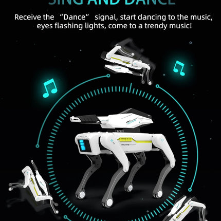 Teeggi Electric RC Intelligent Robot Dog Multifunction RC Mechanical Dog with turret Educational Toy Bionic Smart Robot Toy Gift