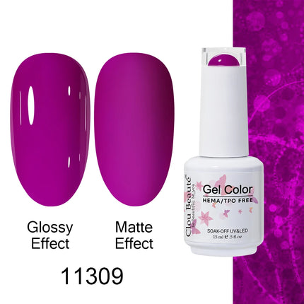 Clou Beaute 15ml HEMA TPO FREE Color Gel Nail Polish Nude Pink Red Green Collection Nail Gel Polish Glitter Soak Off UV LED Gel