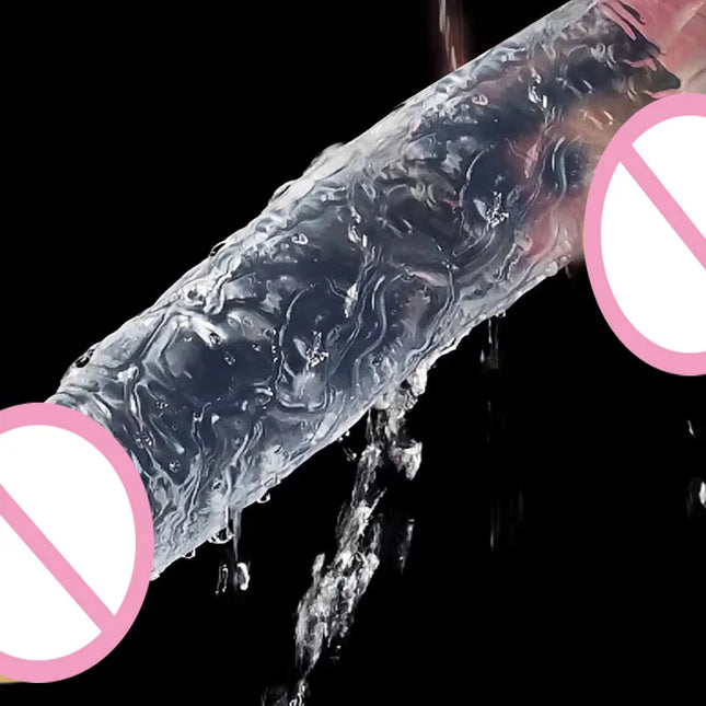 Realistic Wearable Strap On Clear Dildo Masturbator Strong Suction Cup G-spot Adult Sex Toy Suitable for Female and Male Couples