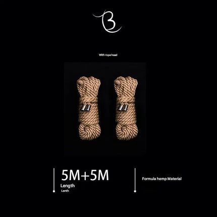 10m Shibari Bondage Rope,Soft Jute for Japanese Rope Art,Skin-Friendly for Beginners,Natural Color Skin-Safe Jute Couples Play