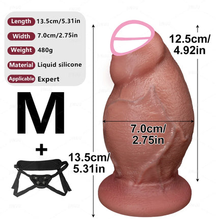 3Sizes Realistic Anal Dildo Thick Huge Penis Suction Cup Anal Sex Toys For Woman Vagina Adult Masturbator Cock Big Dick buttplug