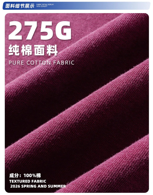 2026 summer washed T-shirt with pocket