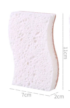 1/6/12PCS Natural Cellulose & Coconut Kitchen Sponge - White for Dishes