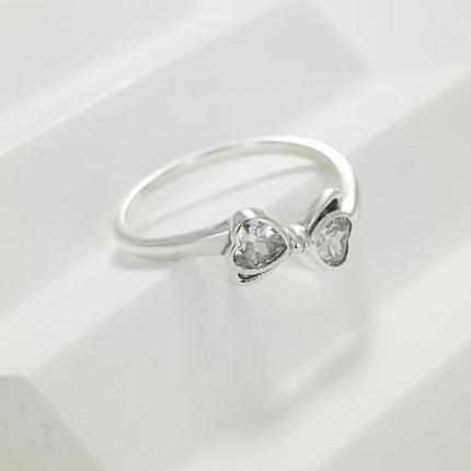 New Rings 925 Silver Ring Original Five-Petal Clover Blue Lotus Ring For Women Luxury Zircon Simple Finger Ring Jewelry Gifts