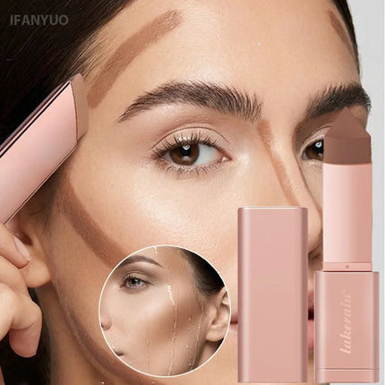 Triangle Bronze Contour Stick Face Sculpting Concealer Cream Cover Dark Circle Hydrating Long Lasting Anti-oxidant Facial Makeup