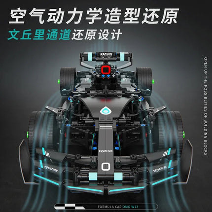 T3011 1157Pcs RC Technical F1 W13 E Performance Building Blocks Super Race Car Assembly Model Vehicle Toys Bricks for Boy Gifts