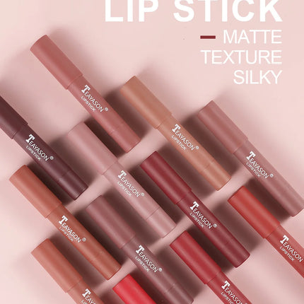 Matte Lipstick Set 3pcs Waterproof Long Lasting Velvet Nude Red Tint Natural Makeup Cosmetic Beauty Sexy Pen