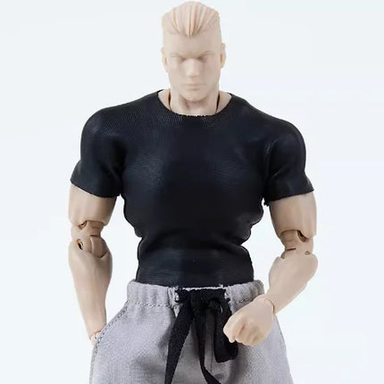 1/12 Scale Male Soldier Tight Black T-shirt Grey Loose Pants Clothes Model Fit 6 inch Romankey X COWL Action Figure Body