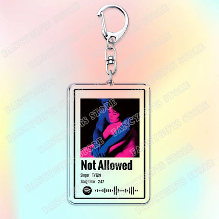 TV Girl Songs Keychains for Women Accessories Bag Cigarettes Out The Window Lovers Rock Not Allowed Keying Jewelry Fans Gifts