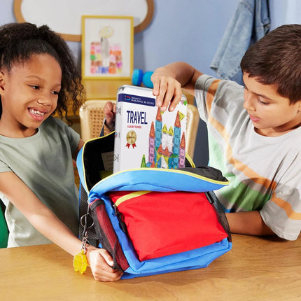Large and Small Combination Magnetic Building Toys, Travel-Sized Iron Box for Easy Portability, Magnetic Building Blocks with Cr