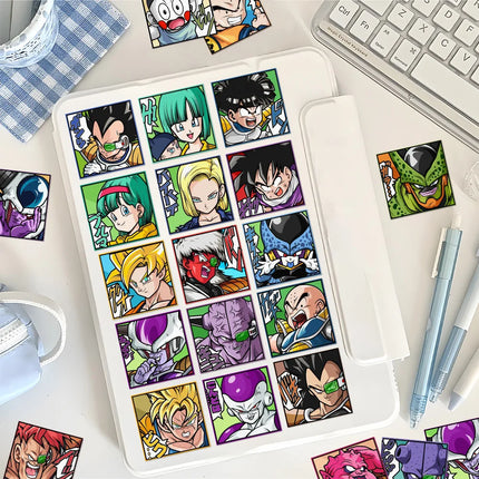 54pcs Cool Anime Dragon Ball Stickers Waterproof Phone Case Laptop Skin Kawaii Packaging Art Supplies Scrapbook Kids Gift Toy