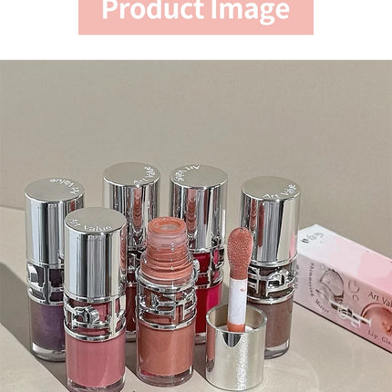 Flowing mirror lip gloss, waterproof and long-lasting luster, non stick to the cup, silky texture, natural makeup effect