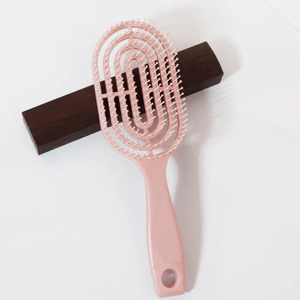 Relaxing Elastic Massage Comb Portable Hollow Comb Scalp Massage Brush Salon Styling Tool Oval Comb Special for real hair wigs