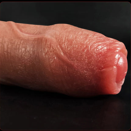 Realistic Dildo Sliding Foreskin Soft Silicone Penis G-Spot Stimulation Testis Huge Dick Suction Cup Dildos Sex Toy For Women Gay