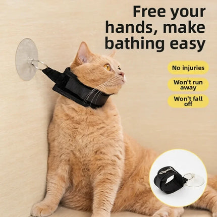 Adjustable Pet Grooming Loop Suction Cup Holder Hands-Free Dog Bathing Fixer Comfortable Portable Cat Restraint Straps Pet Shower