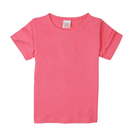 2-16 Years Boys T-shirts Cotton Short Sleeve Girls Clothes Summer Solid T-shirt Teenage Children Tees Kids Korean Top Baby Cloth