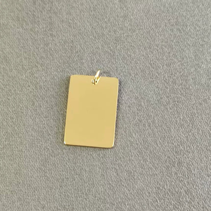 20pcs/Lot 15x22mm size 304 Stainless Steel Mirror Polished Rectangle Charms Pendants Accessories DIY Jewelry Making Necklace